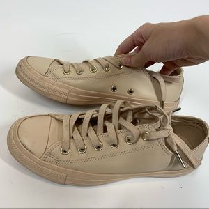 Leather Converse Chuck Taylor Nude Low Tops Sneakers